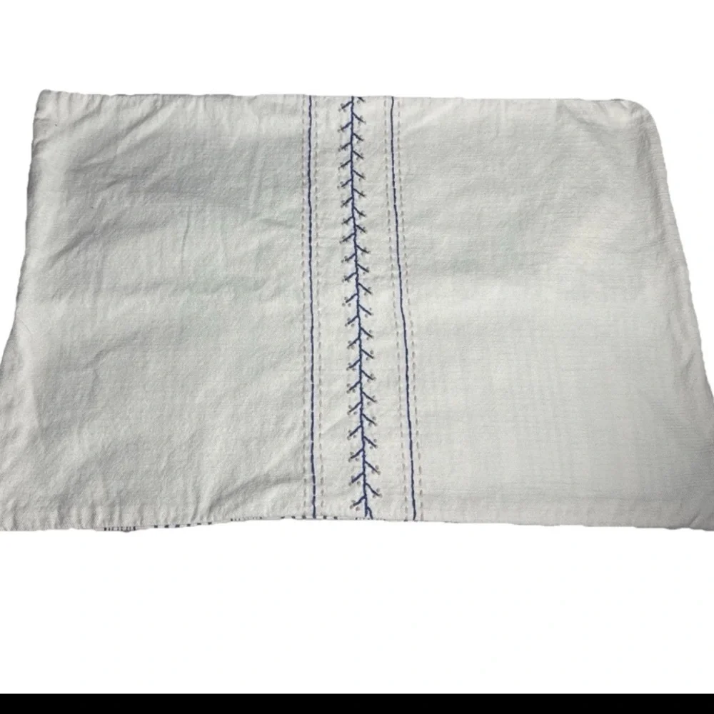 Ikea AKERNEJLIKA Lumbar Pillow Cover Embroidered Off-White Blue Pink Cottagecore